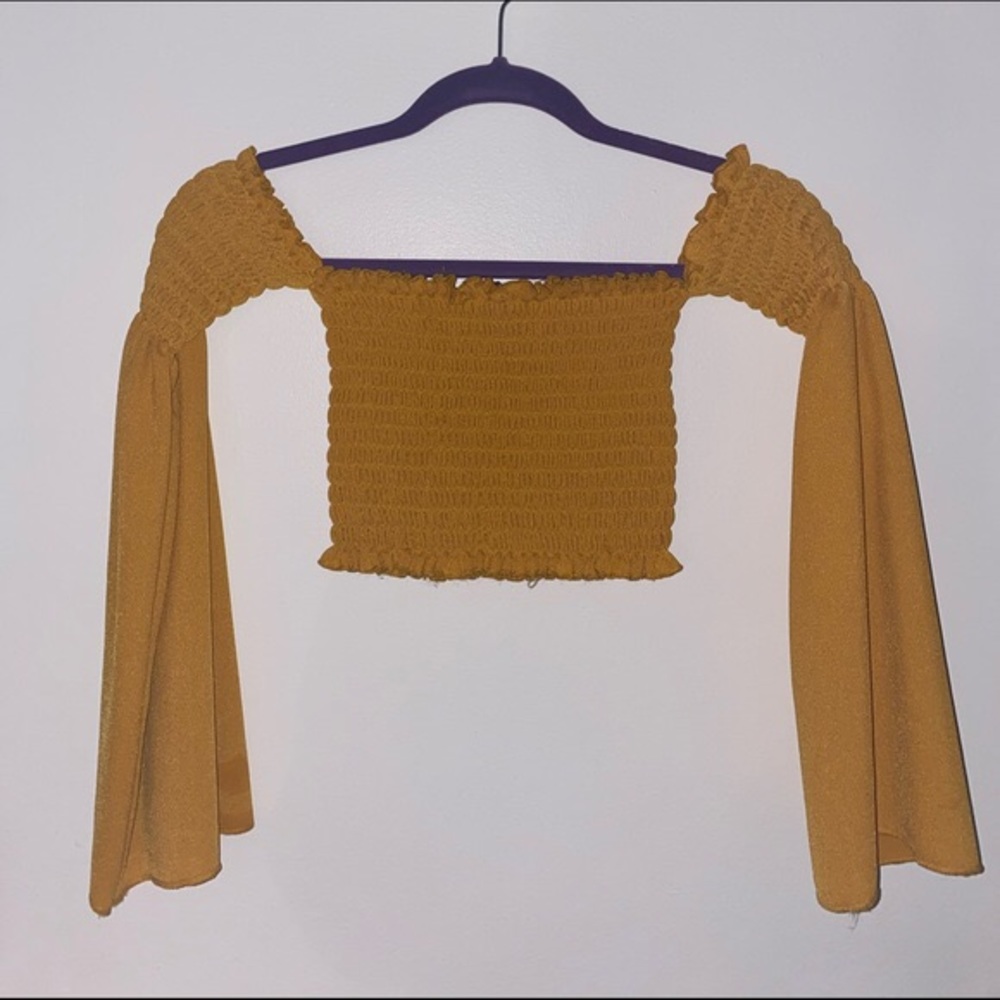 Nasty Gal Collection Crop Top—BLACK not yellow
